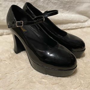 Spirit Halloween Mary Jane Platform Heels